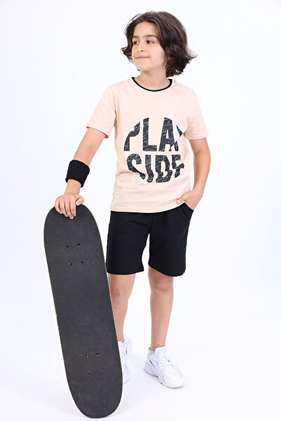 Toontoy Σετ σορτς B με τύπωμα Play για αγόρι