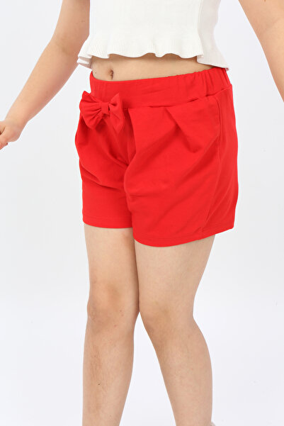 Toontoy Girl's Front Pleated Bow Shorts