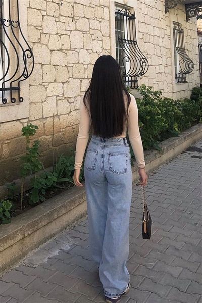 LİMABEL Gizem Milano New Season Love Texas Pantaloni largi din lycra super înalți Pantaloni Palazzo