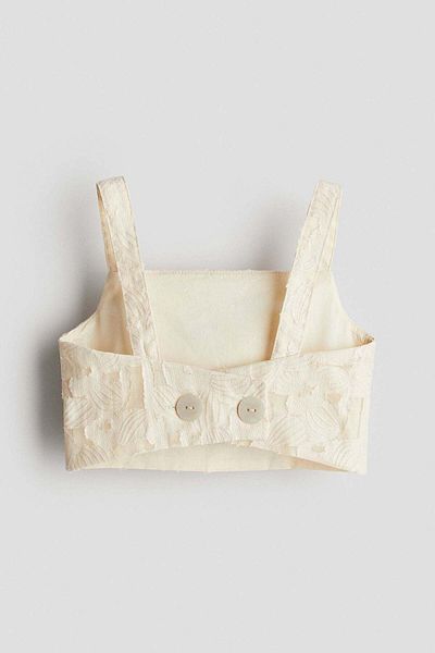 H&M Jacquard-weave Crop Top