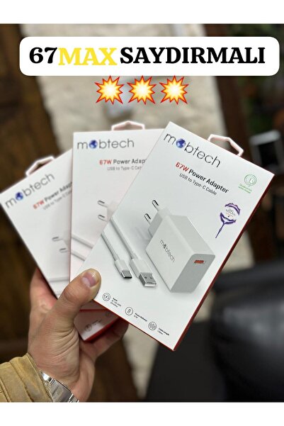 mobtech İphone Xiaomi Redmi Note tüm serilerle uyumlu 67 watt Type-c Saydırma...