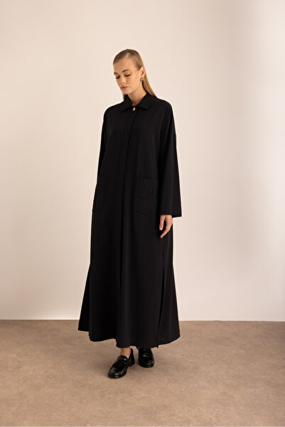 Aker Cepleri Nakışlı Dokuma Ferace