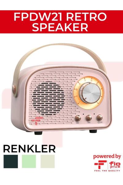 FİOPLUS Retro Mini Radyo Taşınabilir Fm Alıcısı Tws Stereo Bluetooth Hoparlör...