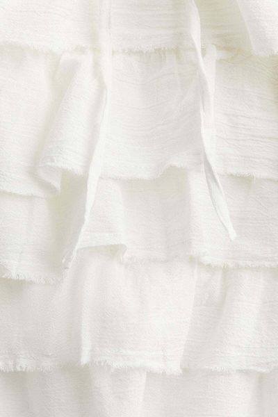 H&M Raw-edge tiered-skirt dress