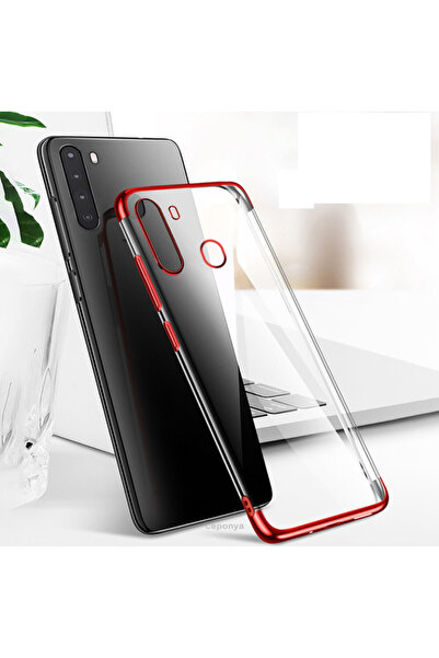 Musal Realme 5İ/6İ/C3 Kılıf İnce Köşeleri Renkli Şeffaf Silikon