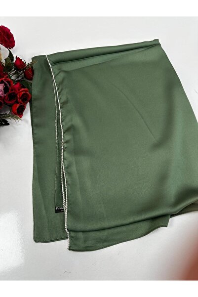 LadyCoco Кам'яний шарф з дубайського шовку, сосново-зелений JJ0220