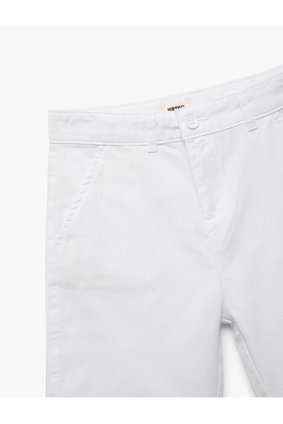 Koton Pamuklu Düğme Detaylı Basic Bermuda Şort