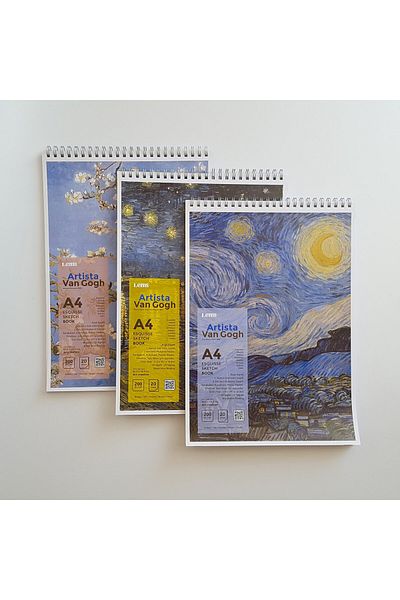 Lemsstudio Van Gogh A4 3Litre Cut D Letter 200 Gremat Skethbook Bookshop