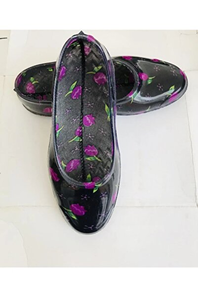 E Kandiş Karışık Desenli Çiçekli Kadın Lastik Iş Kamp Gezi Ayakkabı