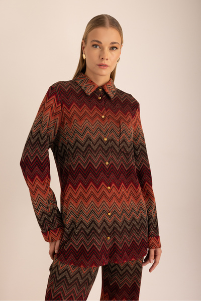 Aker Desenli Örme Tunik