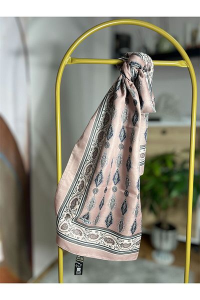 JAWEL Soft Pashmina Pattern Bordured Black