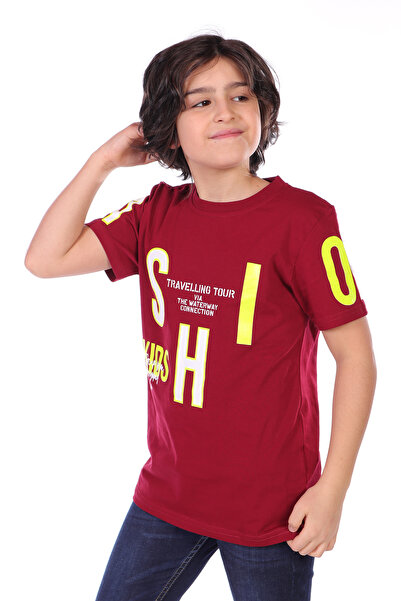 Toontoy Boy's Fashion Print Detailed T-Shirt