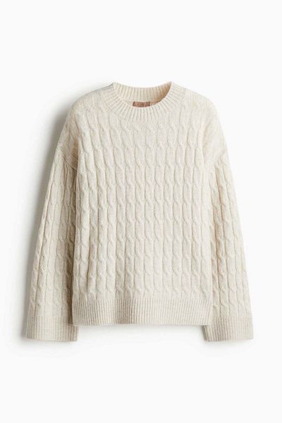 H&M سترة محبوكة بالكابل