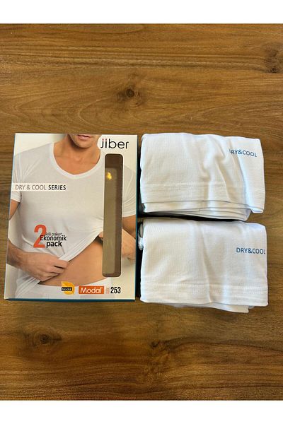 Jiber Men's V-Neck Modal Undershirt - 2-Piece Cool Box