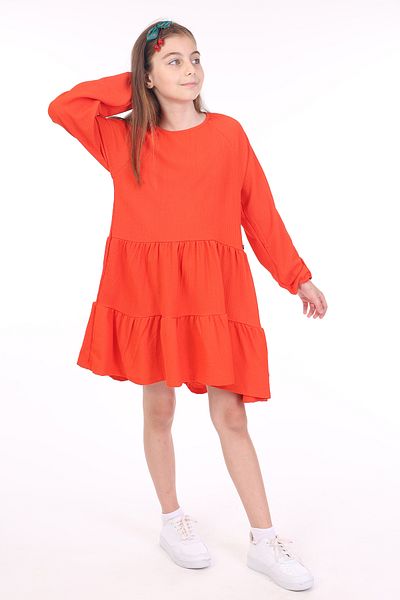 Toontoy Girl's Raglan Sleeve Dress