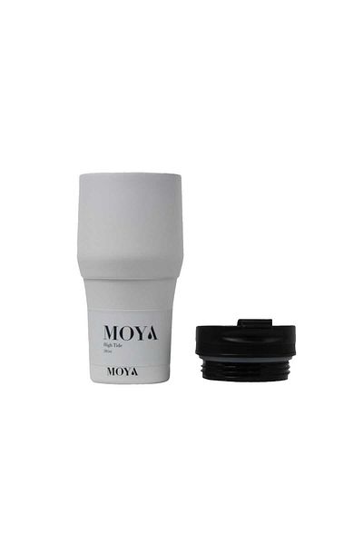Moya "High Tide" 380ml Travel Coffee Mug Black/White