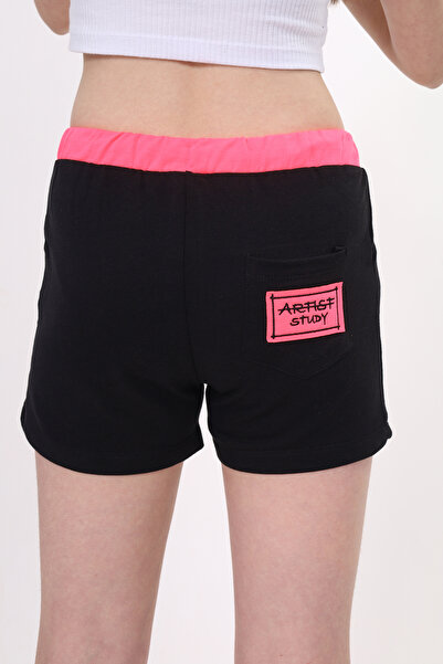 Toontoy Girls' Embroidered Shorts with Elastic Waist and Pockets