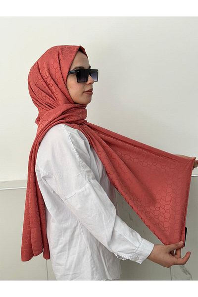 locella Pomegranate Flower Patterned Jacquard Shawl - JSL1221