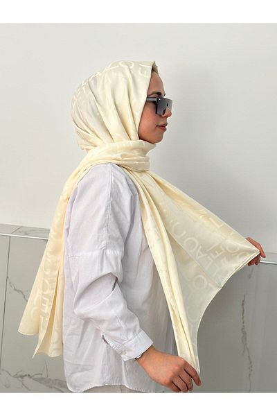 locella Σάλι Jacquard Cream - Μοντέλο JSL1118
