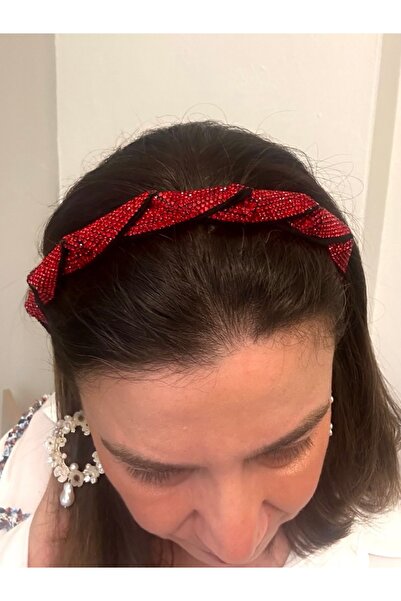 alsaccessories Coroana de culoare rosie cu piatra de cristal rosie pe coroana...