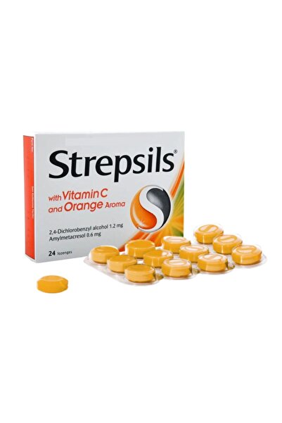 STREPSİLS Strepsils Vitamin C Orange 24 Pastil | Portakal Aromalı(2 ADET)