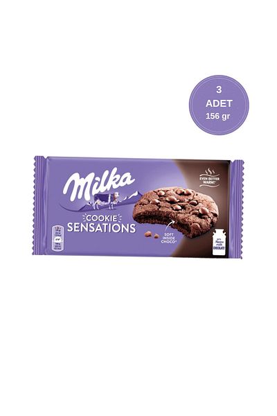 Milka Sensations Cocoa Biscuits 156 Gr - 3 Pieces