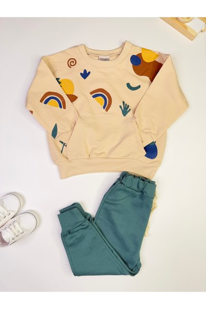 Yollo Kids Children's Printed Kangaroo Pocket Oversize Cut Set of 2