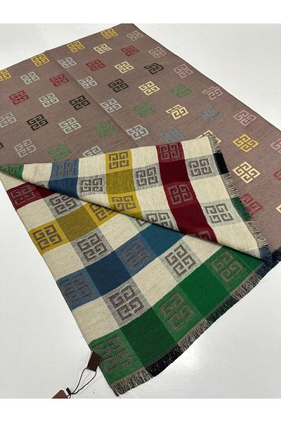 Lady colour Iarnă Lână Mătase Premium Umăr Dublu Față ESR0206
