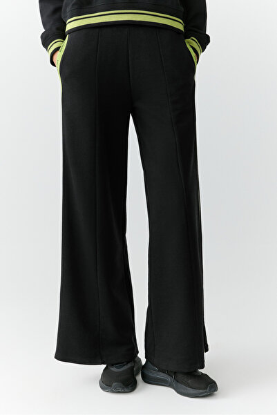 Urban Beat BRITTA Urbanbeat Γυναικεία ελαστική μέση με φαρδιά πόδι χαλαρωτική μαύρη φούτερ