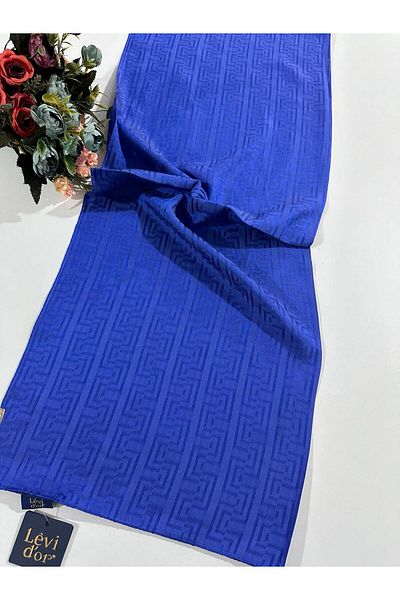 Levidor Premium Jacquard Shawl Saks Blue Ljk0419