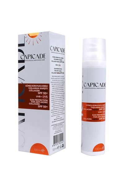Capicade Sunscreen Cream Anti-Aging Collagen Tinted Spf50 100 ml (New Packing)