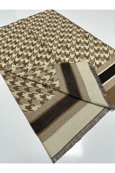 Lady colour Umăr din lână de mătase premium de iarnă față-verso - ESR0504