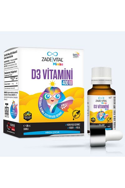 Zade Vital Miniza Vitamin D3 400 Iu Drops 20 ml