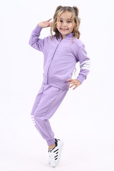 Toontoy Embroidery Detailed Girl's Tracksuit Set