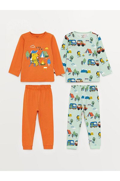 LC Waikiki Crew Neck Long Sleeve Baby Boy Pajamas Set of 2 (W3)