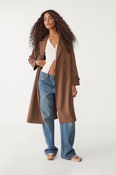 Stradivarius Long flowing trench coat