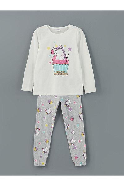 LC Waikiki Crew Neck Girl's Pajama Set