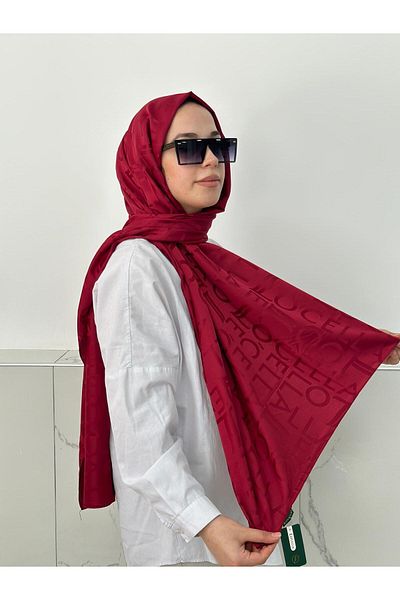 locella Claret Red Jacquard Shawl - Μοντέλο JSL1117