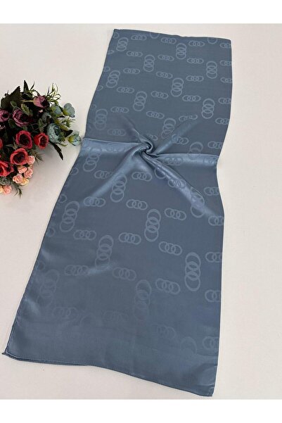 POLO CRAFT М'яка блакитна шаль з візерунком у вигляді кілець - JSL1407