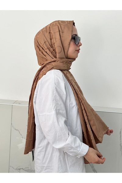 locella Σάλι Jacquard Milk Brown - JSL1114