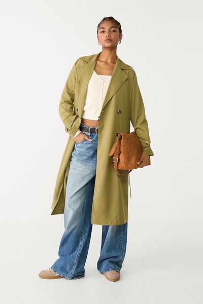 Stradivarius Long flowing trench coat
