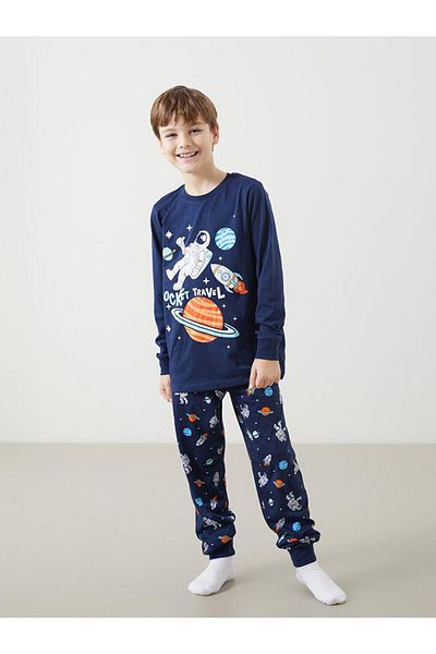 LC Waikiki Set de pijamale pentru băiat cu gât