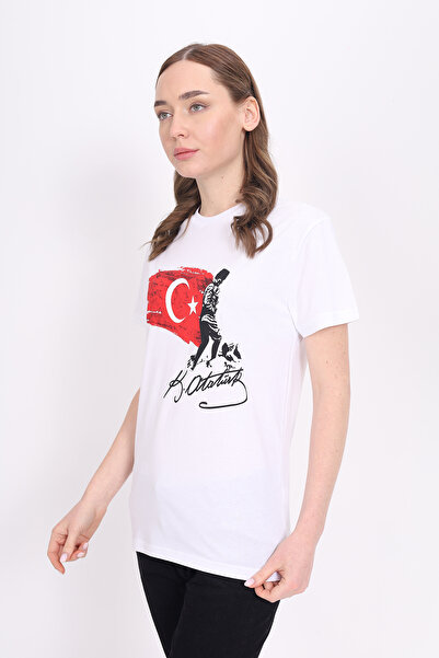 Toontoy Μπλουζάκι Unisex με λαιμόκοψη Atatürk με τύπωμα