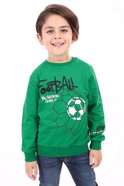 Toontoy Boys Football Printed Sweatshirt