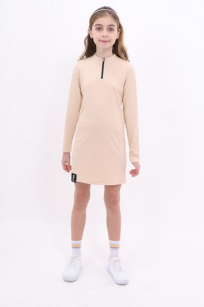 Toontoy Girl's Half Zipper Dress