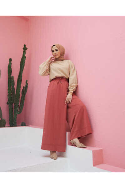 Neways 1155-ancelina Pantolon Etek Gül Kurusu