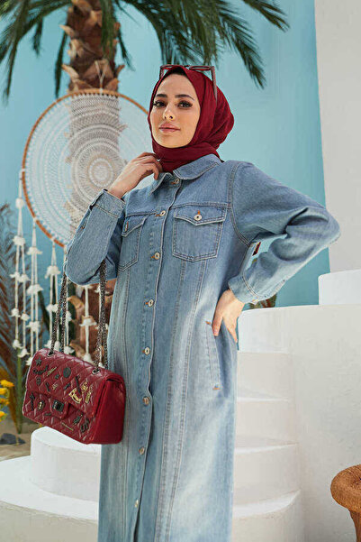 Neways Blue Denim Long Jacket - 6373