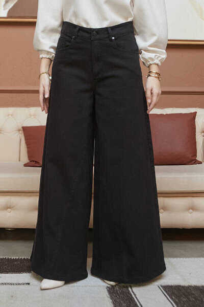 Neways 1162 Model Black Gabardine Trousers - Skirt