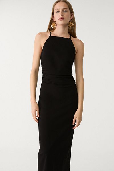 Stradivarius Midi halter dress