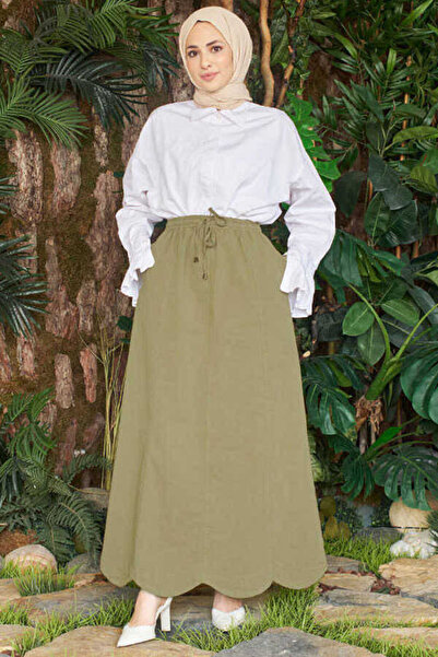 Neways 2273-Piece Elastic Skirt Khaki